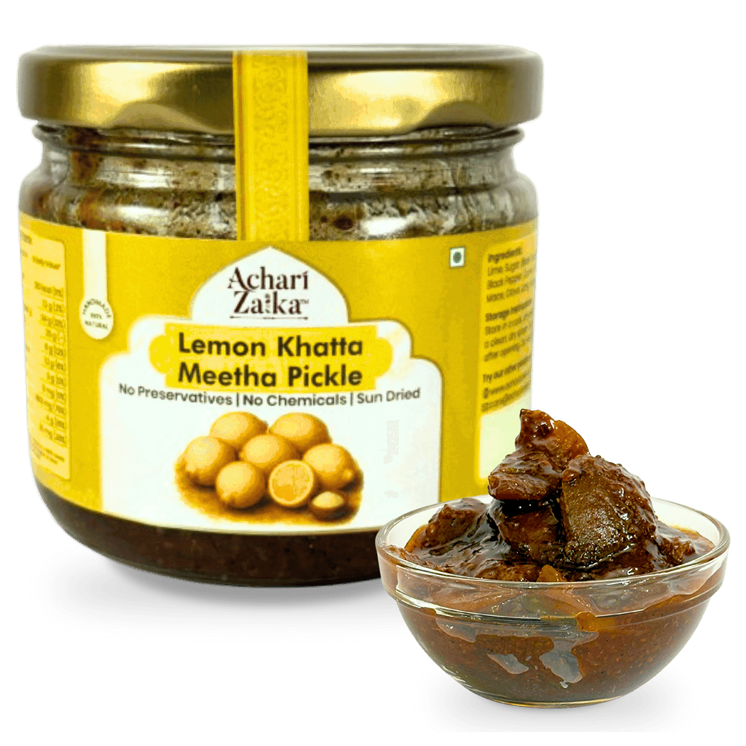 lemon khatta meetha pickle jar