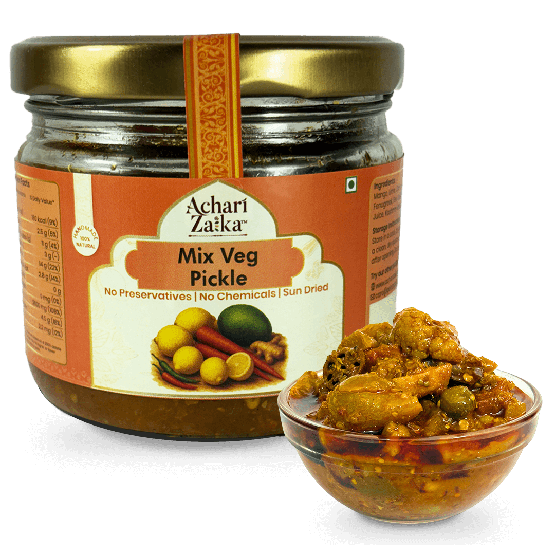 Mix Veg Pickle | Mixed Vegetable Achar | Authentic Punjabi Style | Achari Zaika | 250g / 450g