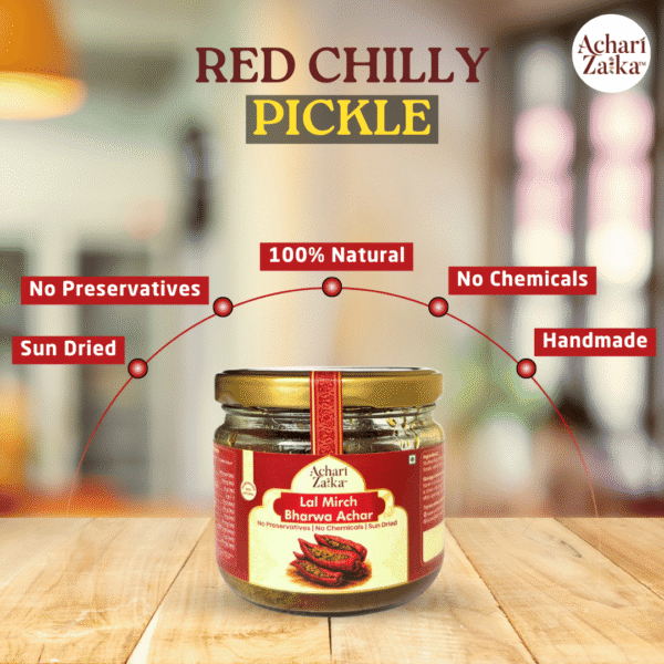 lal mirch bharwa achar jar