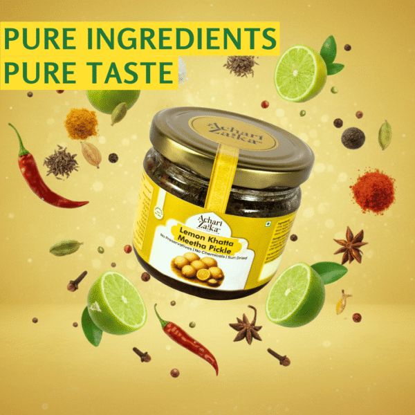 ingredients of lemon khatta meetha pickle